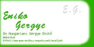 eniko gergye business card